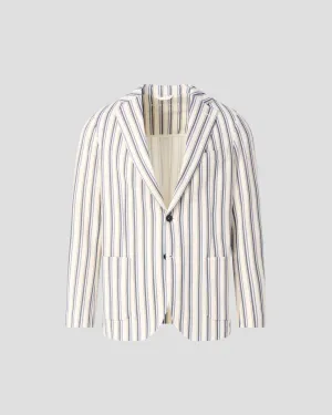 Multicolor Striped Jacket - Blue