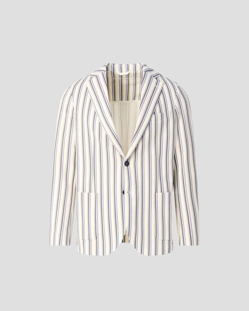 Multicolor Striped Jacket - Blue