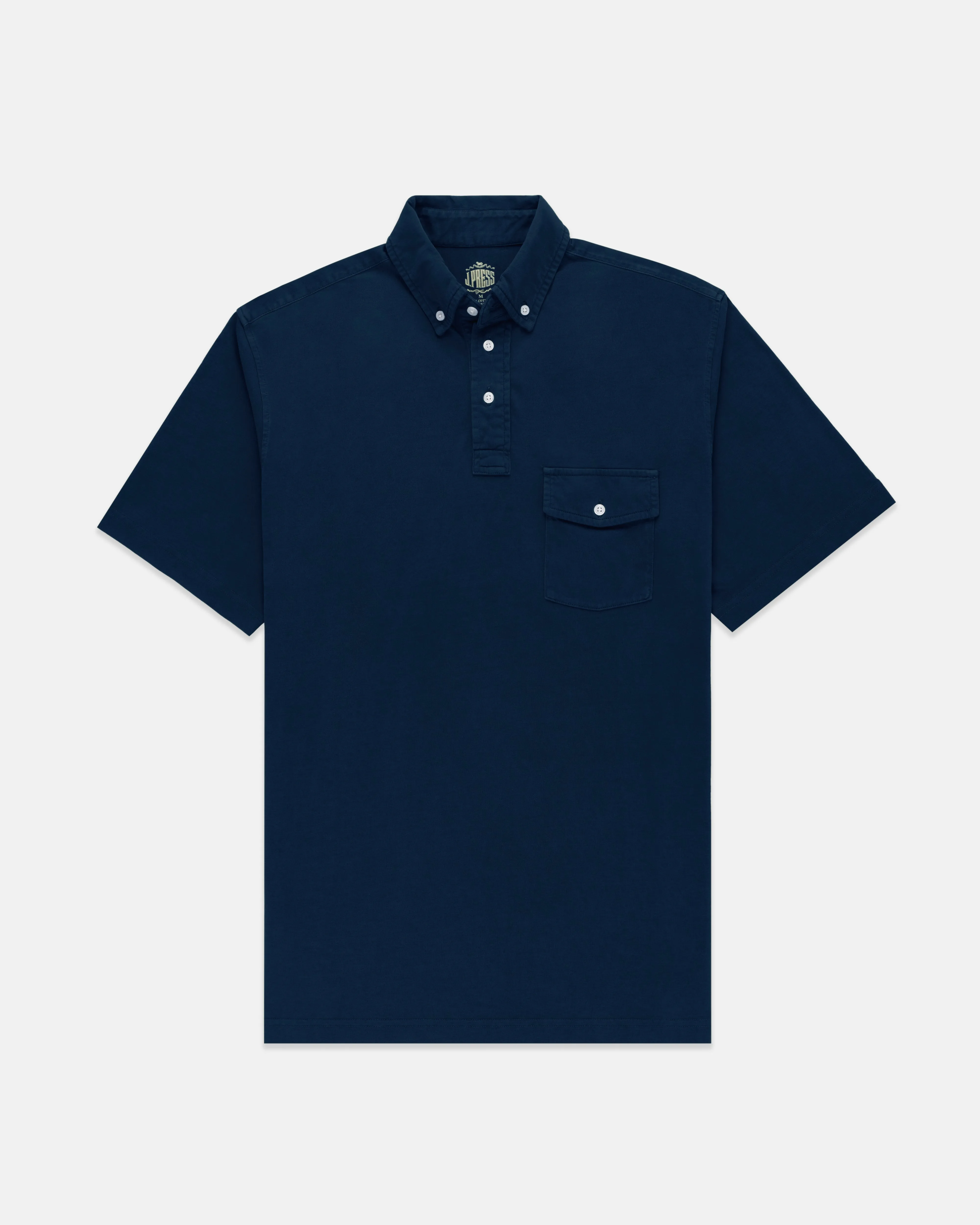 NAVY BUTTON DOWN COLLAR POLO SHIRT - CLASSIC FIT