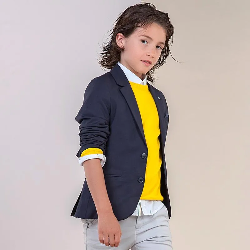Nukutavake Navy or Printed Linen Blazer 6421