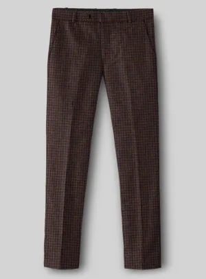 Sartori Petronila Brown Check Soft Tweed Pants