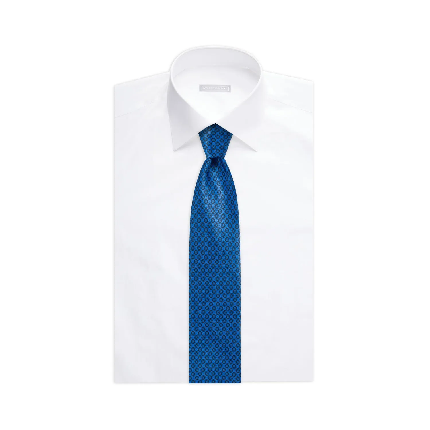 STEFANO RICCI Silk Tie BLUE/NAVY
