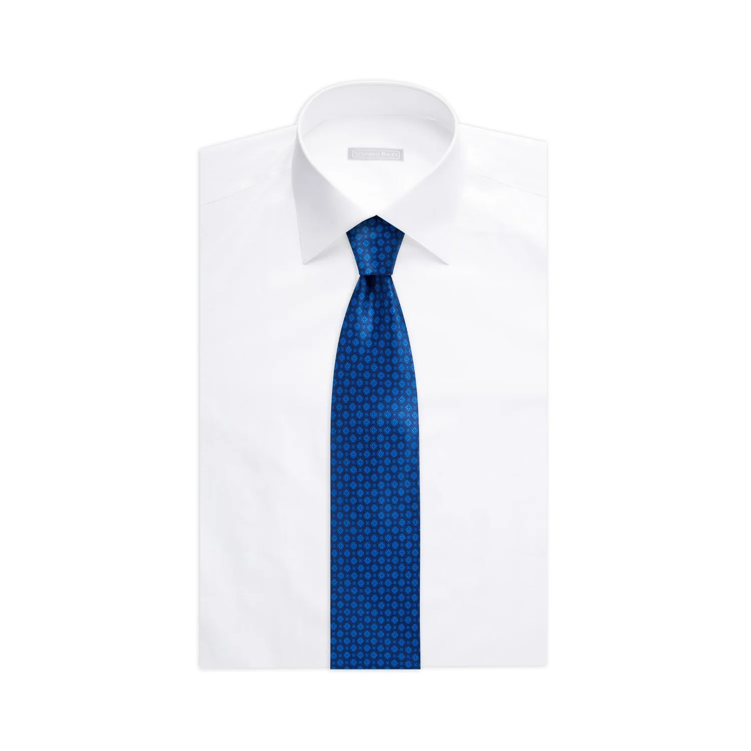 STEFANO RICCI Silk Tie NAVY/BLUE