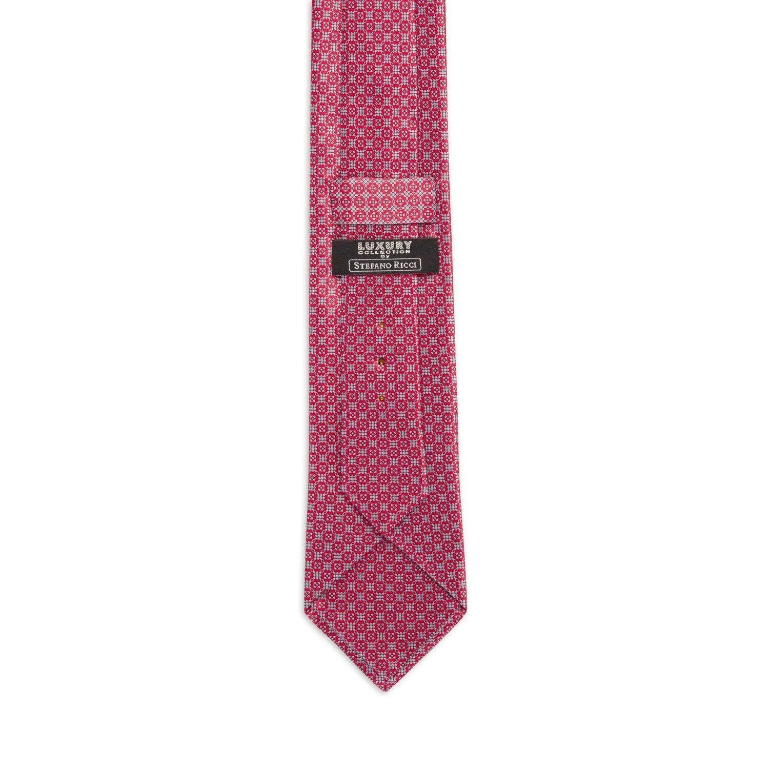 STEFANO RICCI Silk Tie RED/GREY