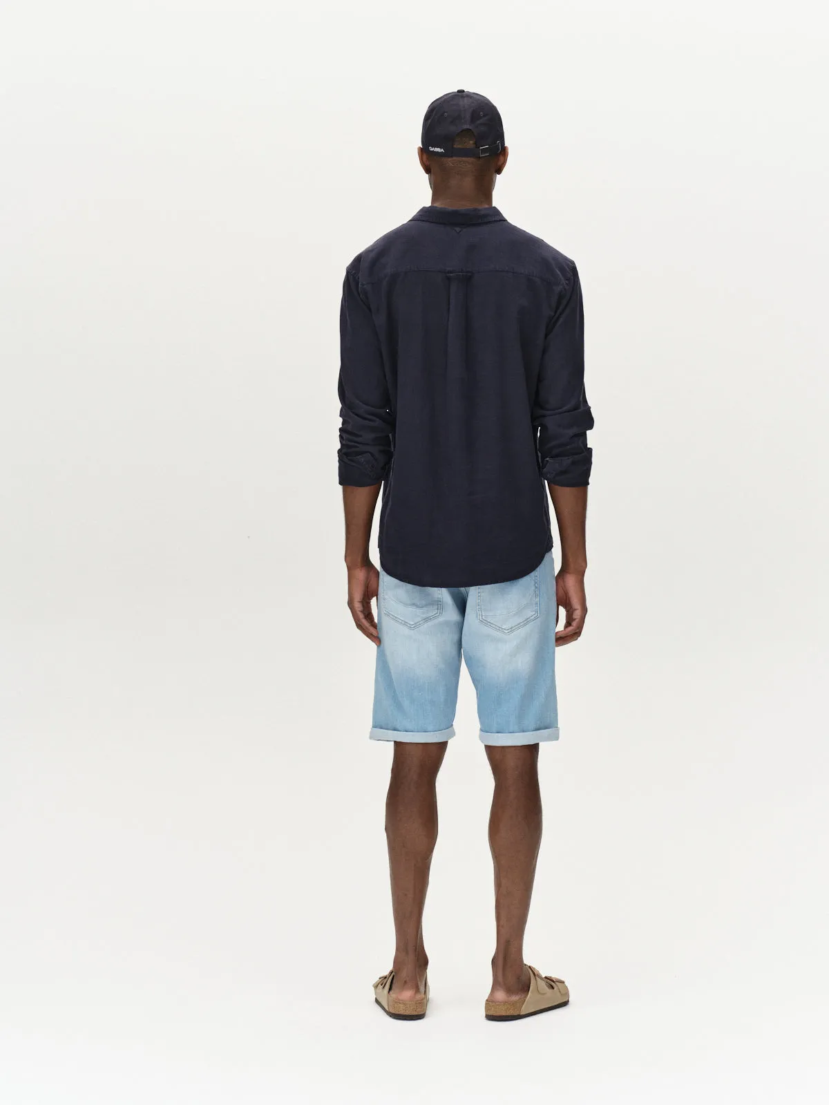 Sven Reg Lino long sleeves - Night Sky
