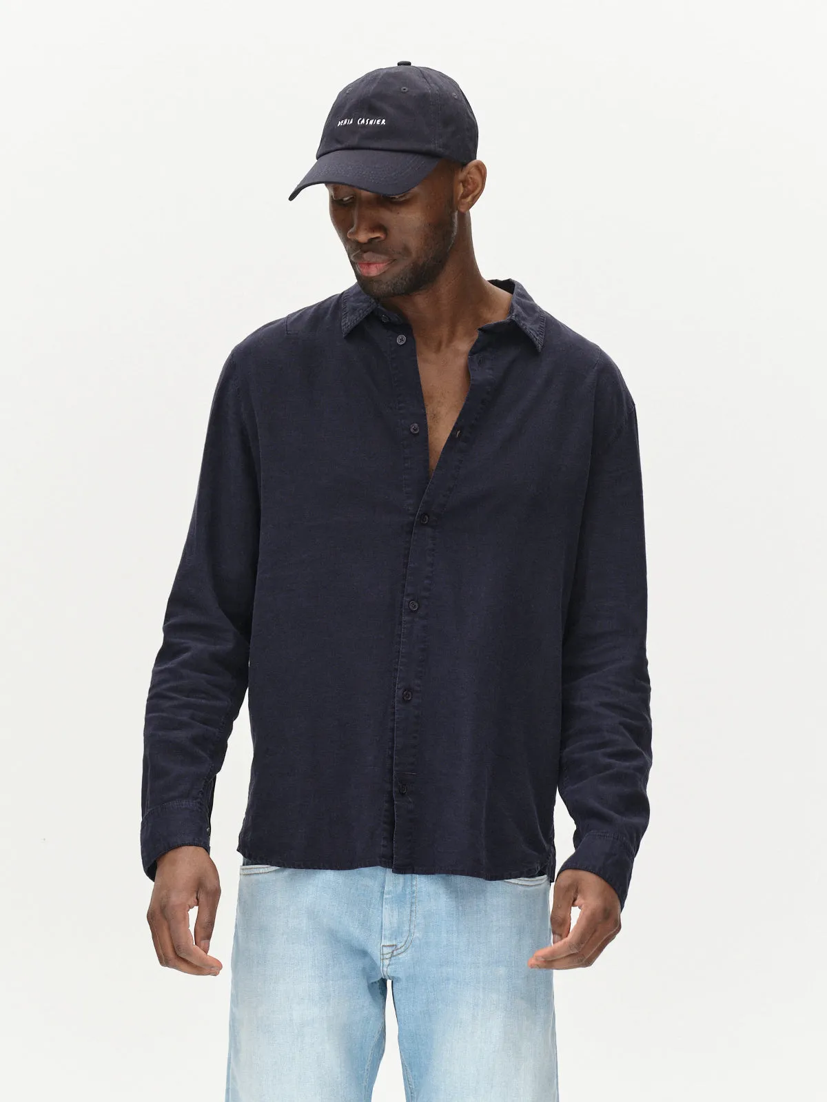 Sven Reg Lino long sleeves - Night Sky