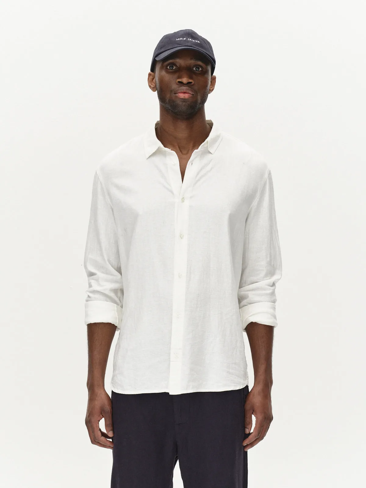 Sven Reg Lino long sleeves - Off white