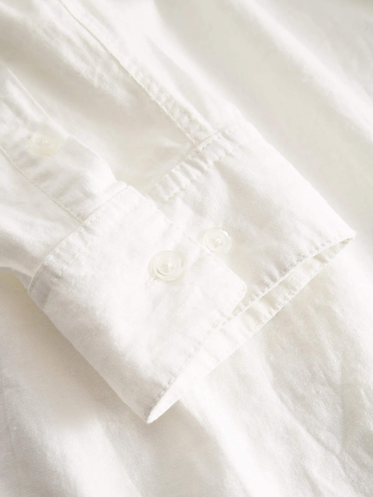 Sven Reg Lino long sleeves - Off white