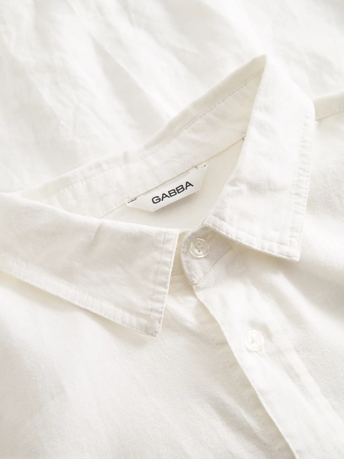 Sven Reg Lino long sleeves - Off white