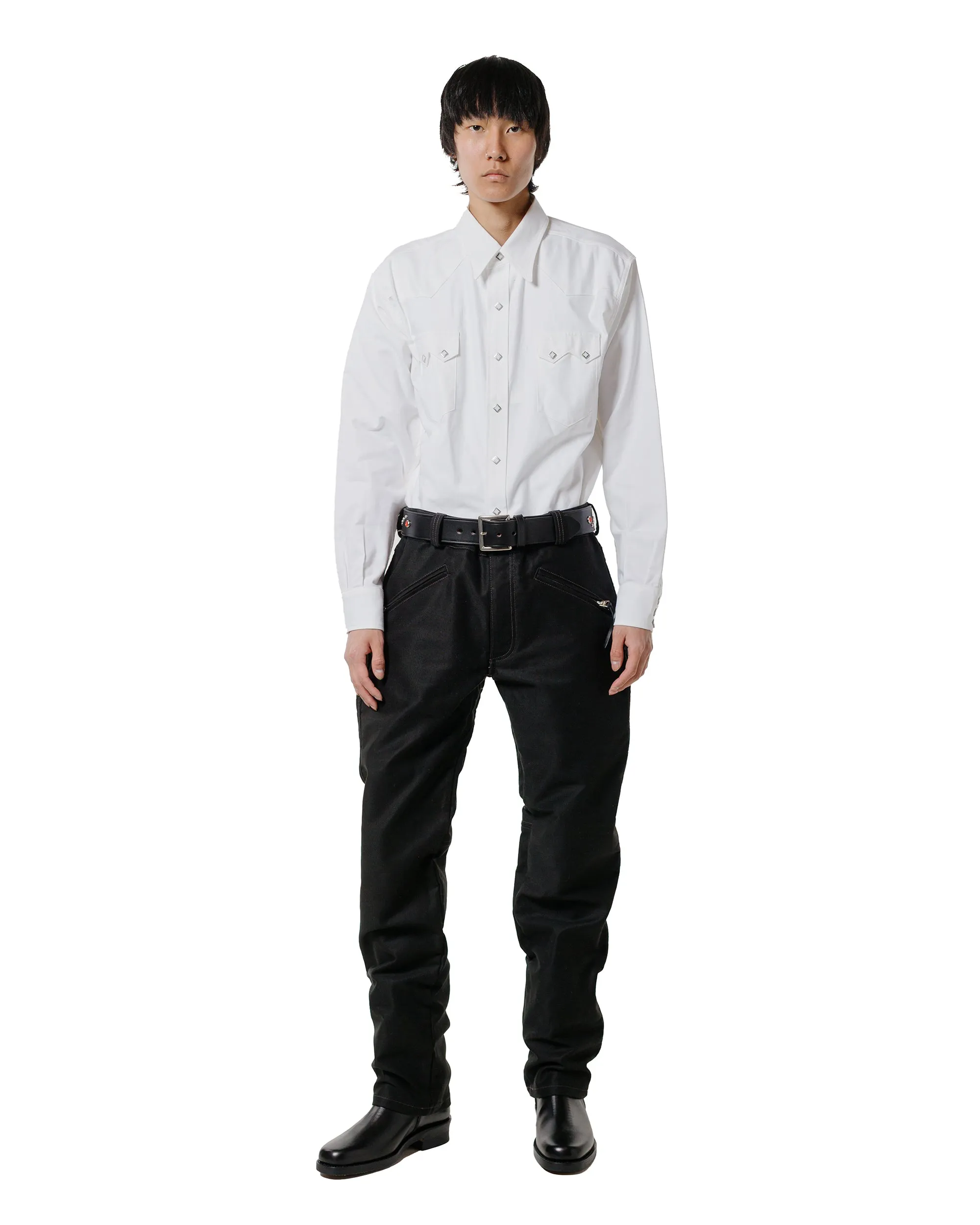 The Real McCoy's MS25012 Oxford Western Shirt / Sawtooth White