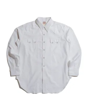 The Real McCoy's MS25012 Oxford Western Shirt / Sawtooth White