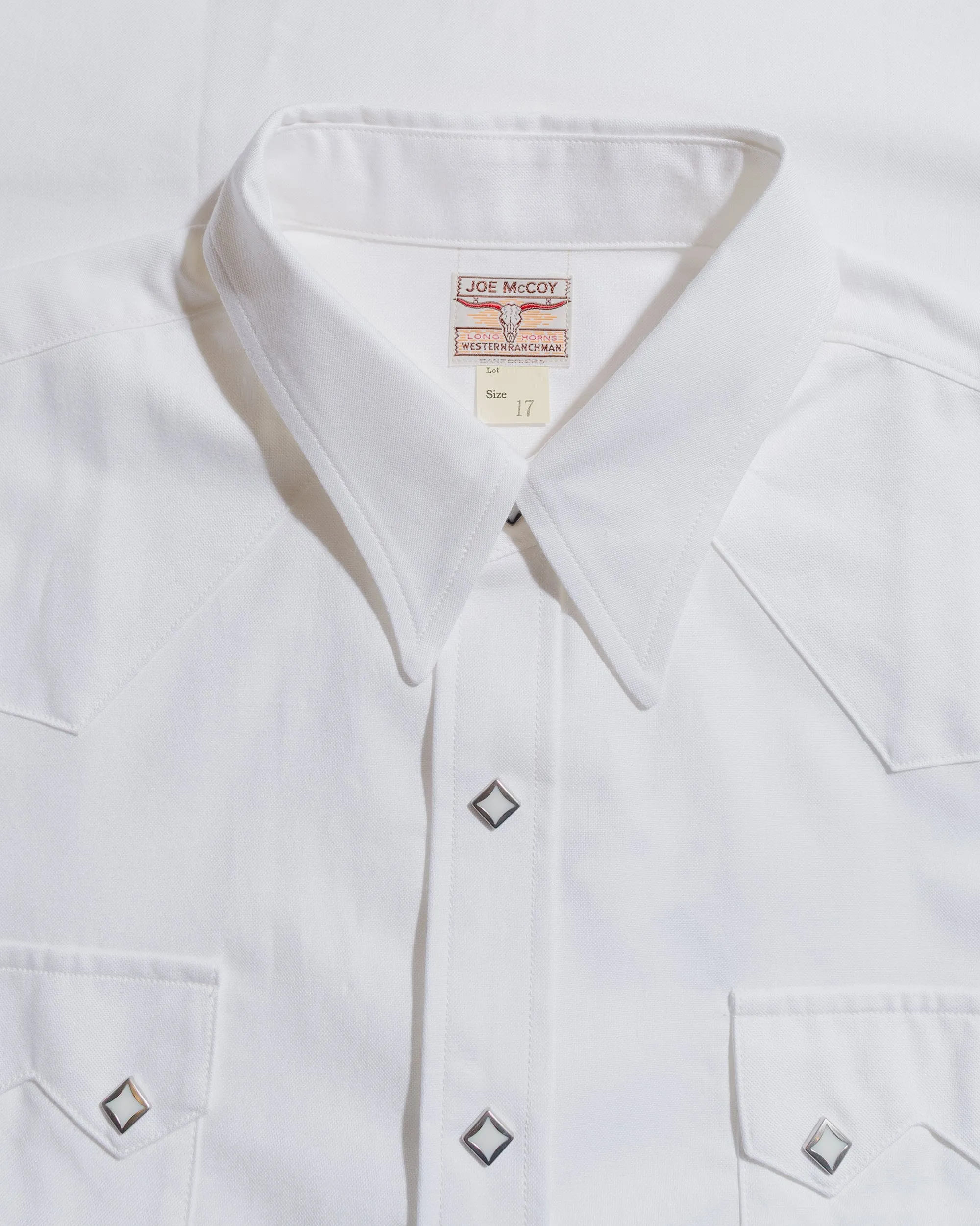 The Real McCoy's MS25012 Oxford Western Shirt / Sawtooth White