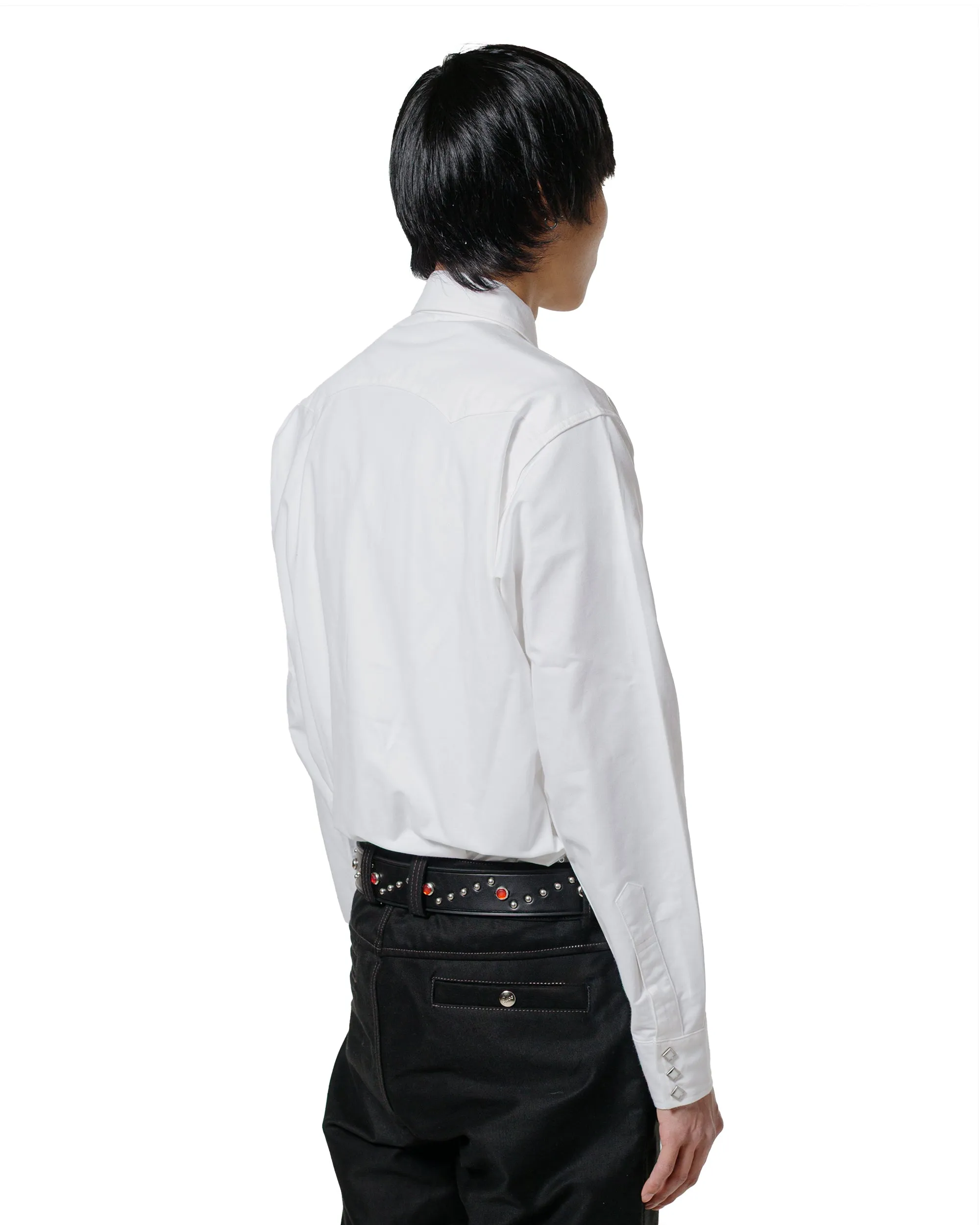 The Real McCoy's MS25012 Oxford Western Shirt / Sawtooth White