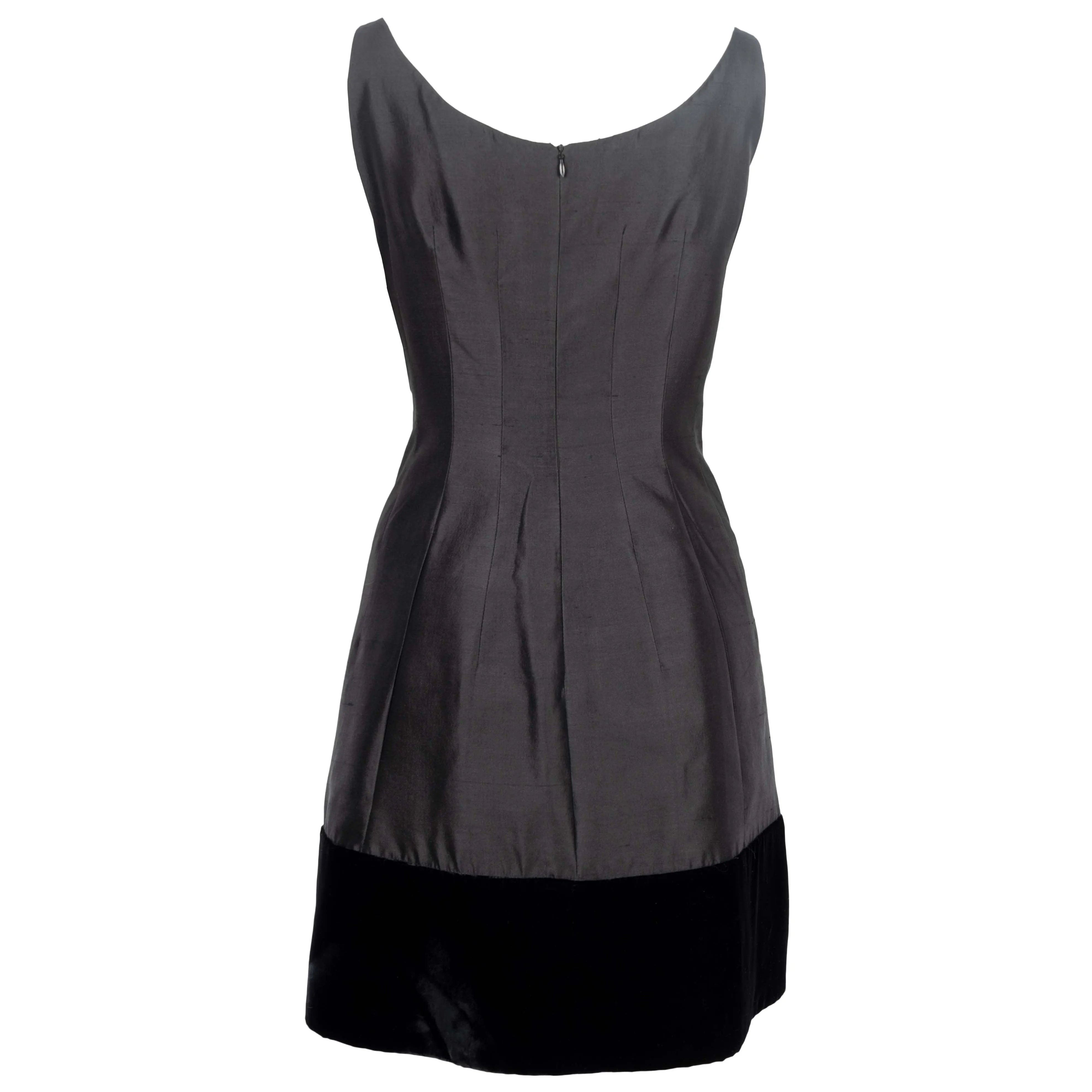 Valentino Silk and Velvet Dress with Pleated Jacket - '80s