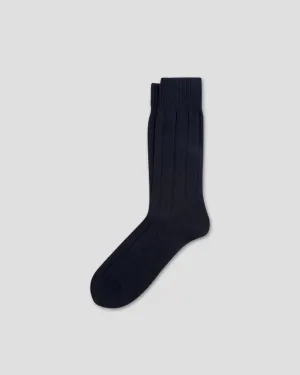 Vancouver Short Cashmere Blend Socks - NAVY