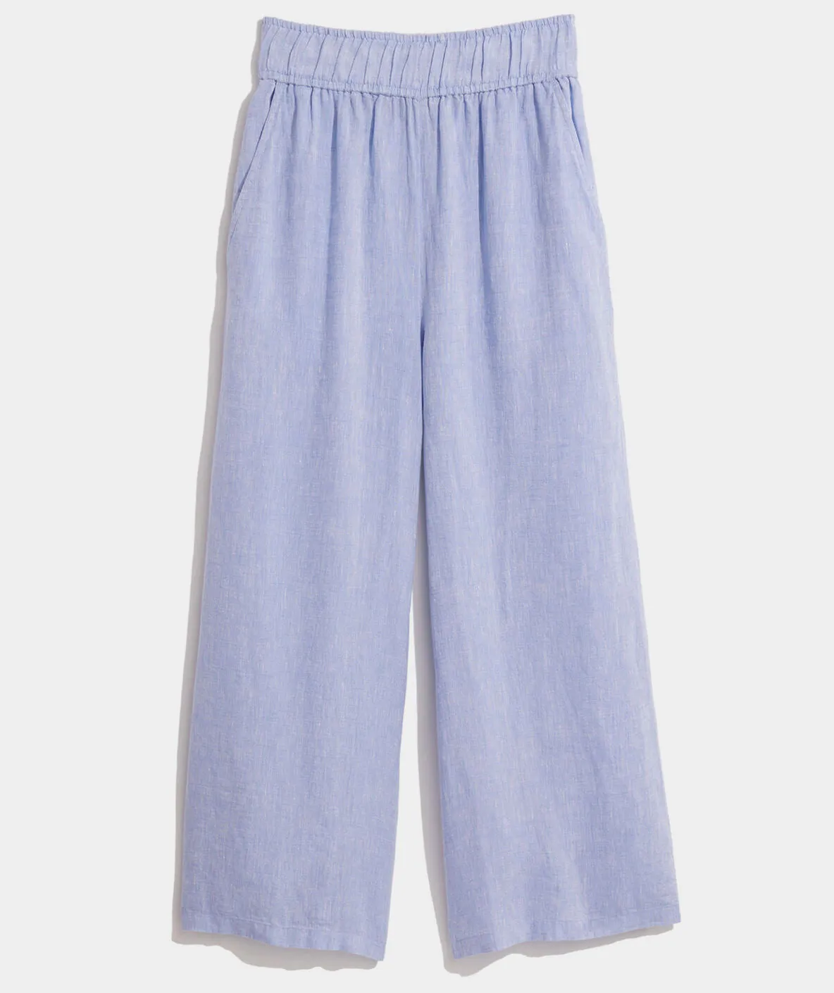 Vineyard Vines Women's Wide Leg Linen Pant - Jake Blue
