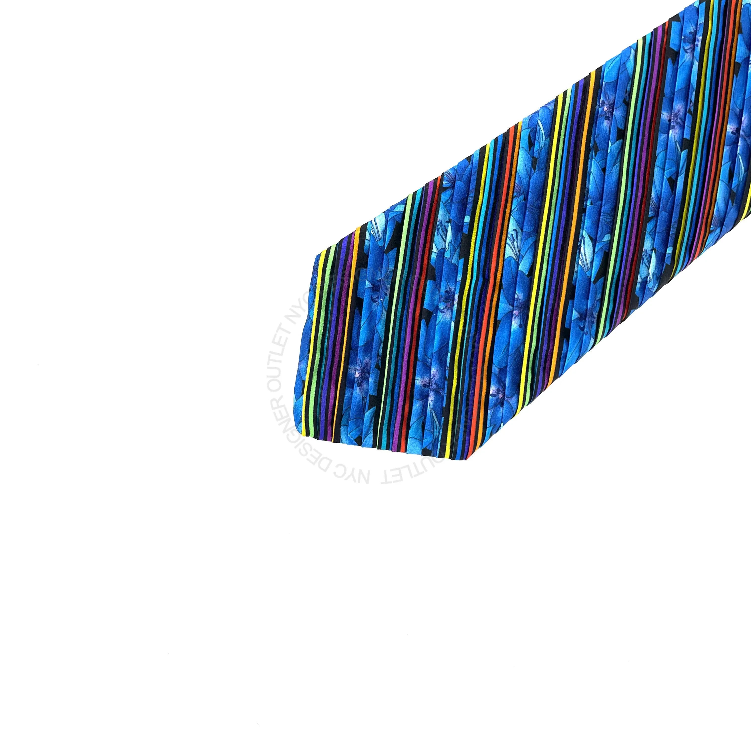 Vitaliano Mens Pleated Silk Tie