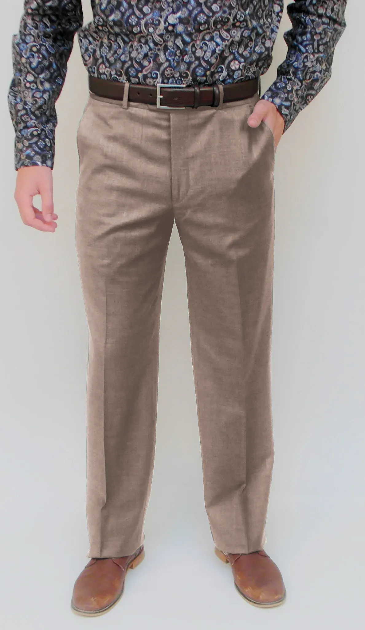 Wool Dress Pant - Classic Fit - Tan